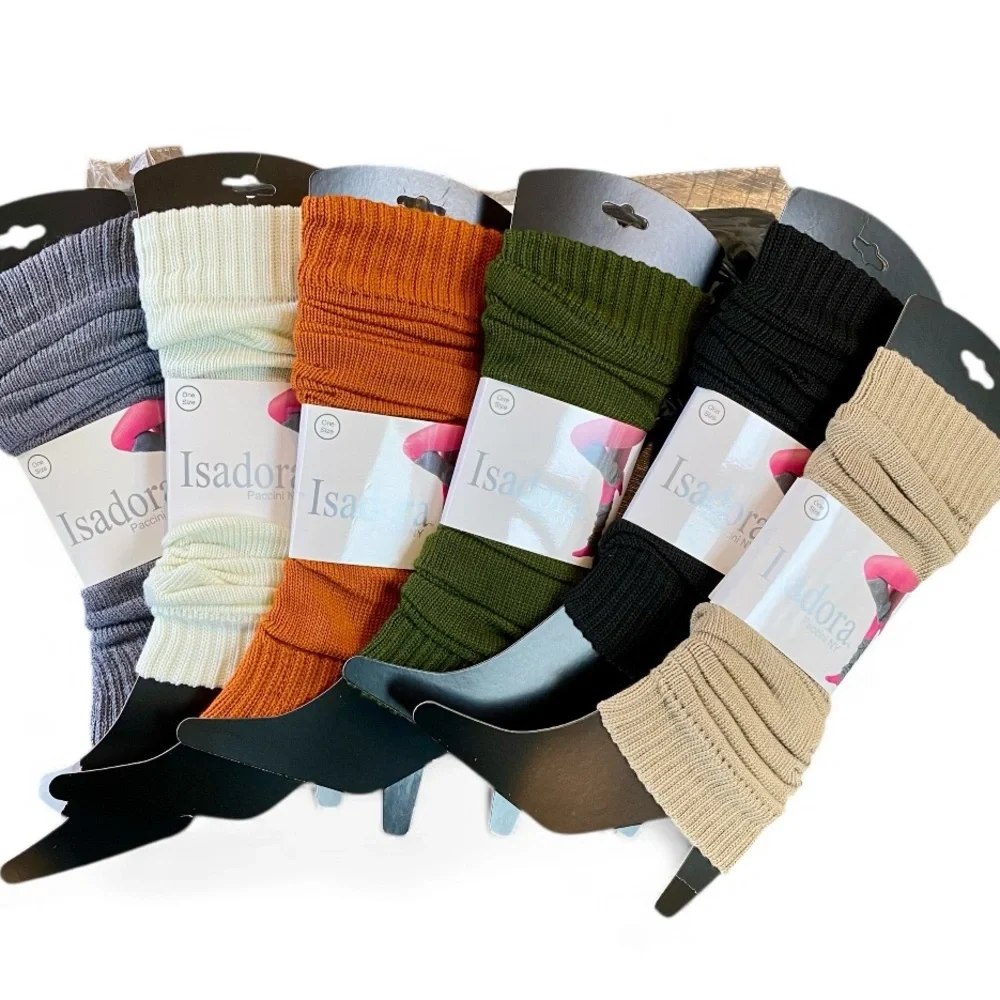 🍂6 Pair Flat Knit 20” Leg Warmers